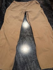 Carhartt Pants Men B11 38x32 Dungaree Fit Tan Heavy Duty Work 121125