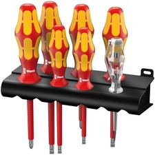 Jeu de tournevis Wera 160 i/7 Rack VDE 7 pièces vis à fente, cruciforme