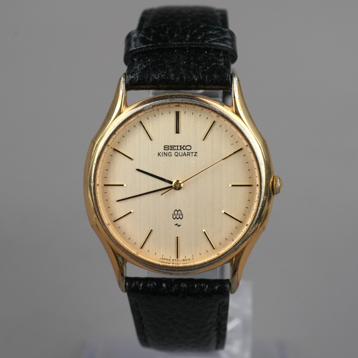 SEIKO King Quartz Vintage 9721-8010 Men's Watch 34mm NewBattery