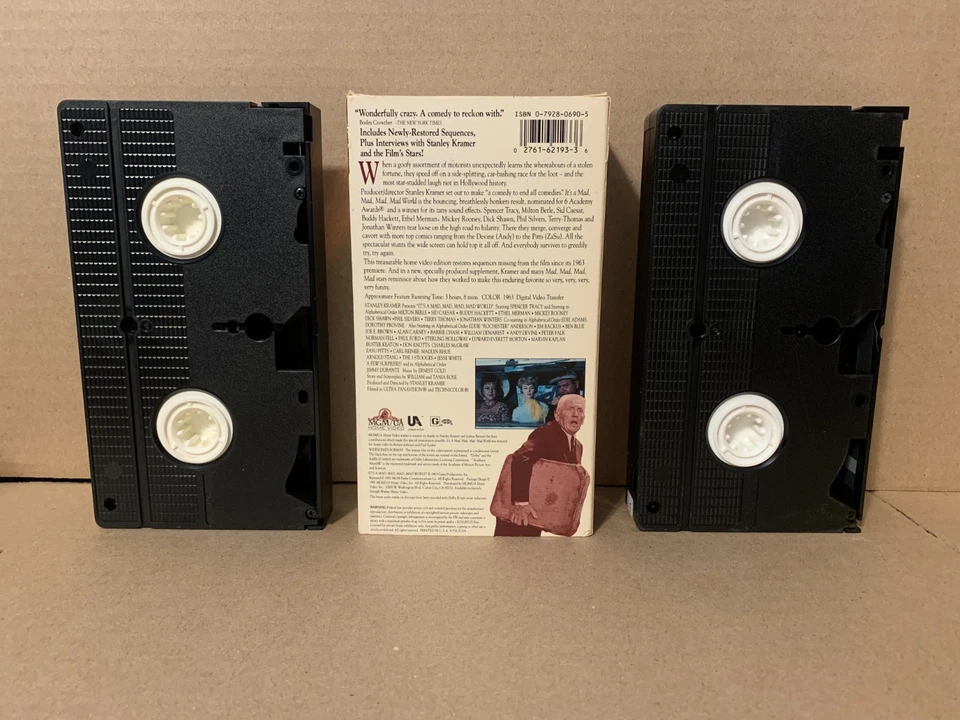 It's A Mad, Mad, Mad, Mad World VHS, 2-Tape Set, Widescreen, 1991 VHS Movie - Image 2 of 4