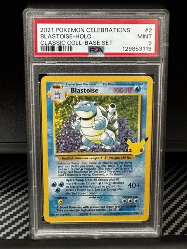 2021 POKEMON TCG CELEBRATIONS CLASSIC COLLECTION #2 BLASTOISE-HOLO PSA 9 MINT!!!