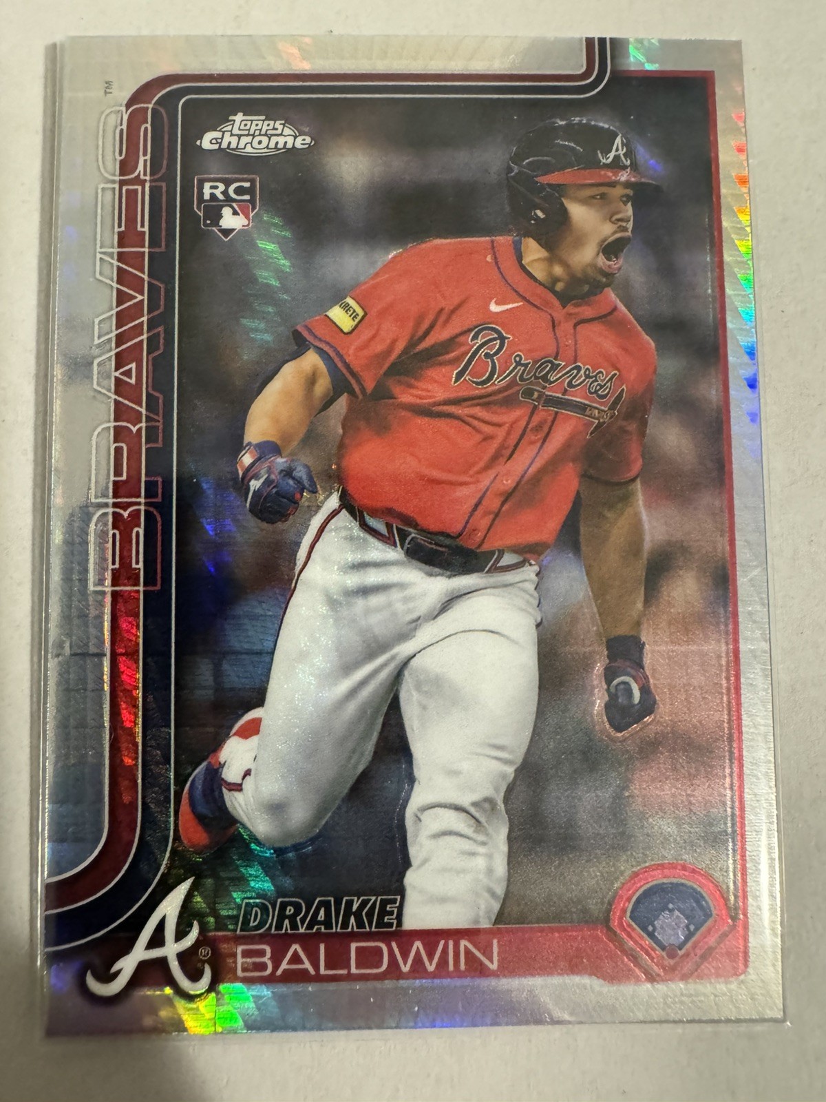 2025 Topps Chrome Update Drake Baldwin PRISM REFRACTOR Rookie RC #USC96 ROY
