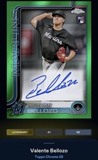 25 Topps Bunt DIGITAL Chrome Green Signature LEGENDARY Valente Ballozo