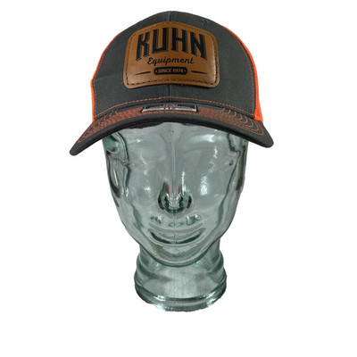 Richardson Kuhn Equipment Hat Cap Snap Back One Size Gray Mesh Trucker Mens