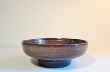 Vintage Studio Keramik Schale metallische Glasur, handgedreht, Ritzmarke Ju