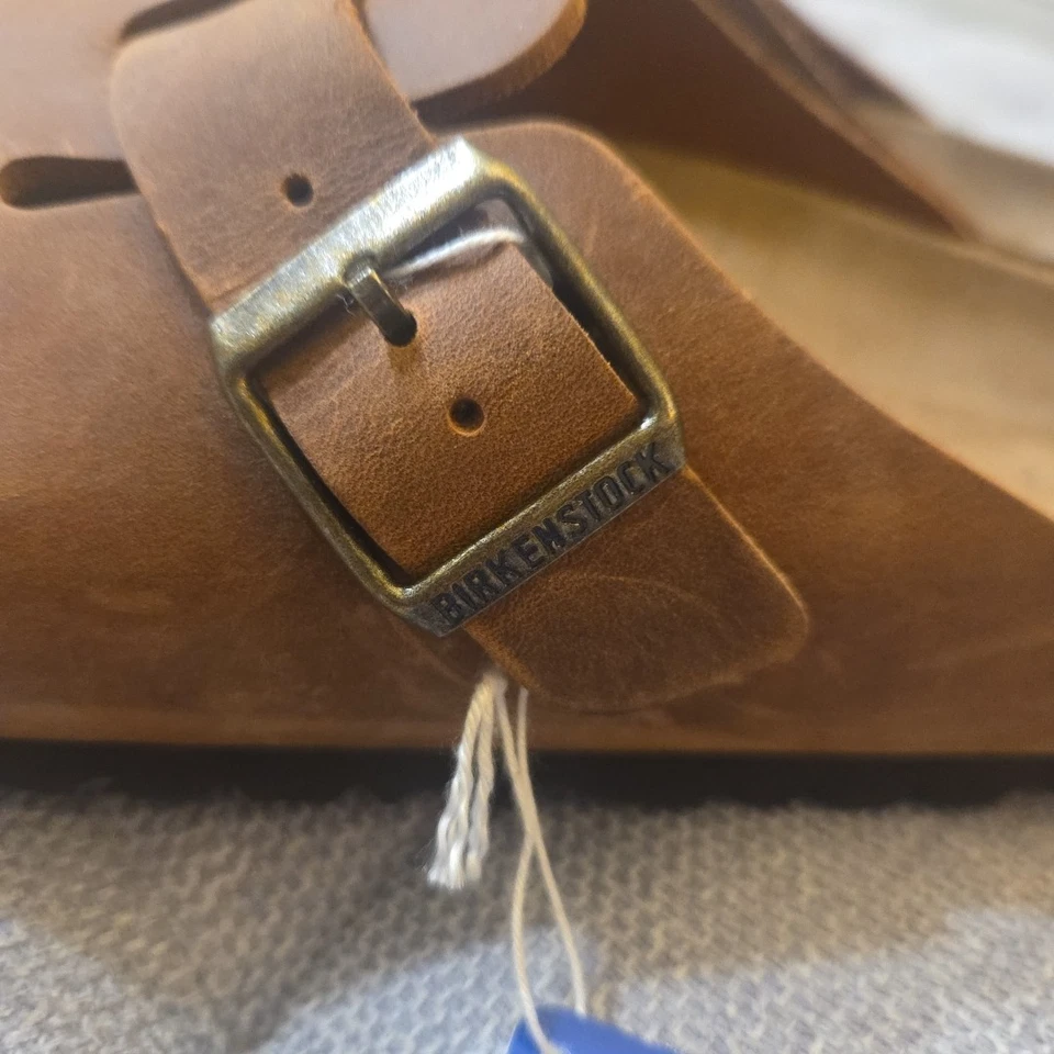 Sandalia Zapatilla Unisex BIRKENSTOCK Boston Cuero Engrasado EE. UU. L10 EE. UU. M 8 Display  Foto 4 de 4