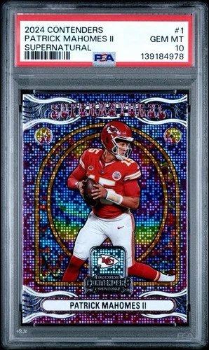 2024 Contenders Supernatural Patrick Mahomes II #1 PSA 10 POP 5