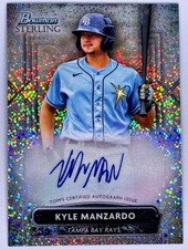 Kyle Manzardo 2022 Bowman Sterling #PA-KMA Sparkle AUTO /99