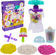 Kinetic Sand, Smoothie Mixer Playset with 14 Oz Play Sand, Tools Popsicle Mold