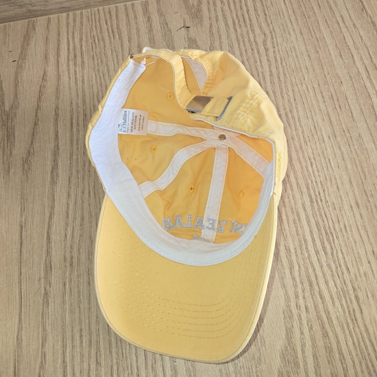 New Zealand Baseball Hat Yellow Adj Strap Lightweight 6 Panel Hallifax View 5