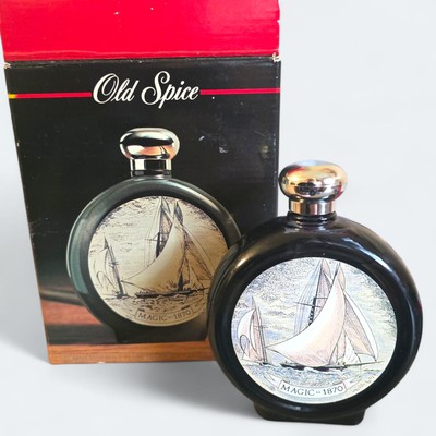 Vintage Old Spice Magic Commemorative Flask Decanter After Shave 6 FL. Oz 