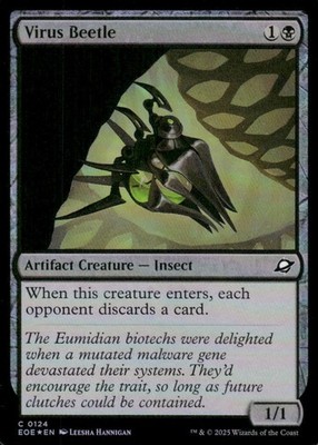 VIRUS BEETLE 124 C EDGE OF ETERNITIES MAGIC: THE GATHERING FOIL NM/M