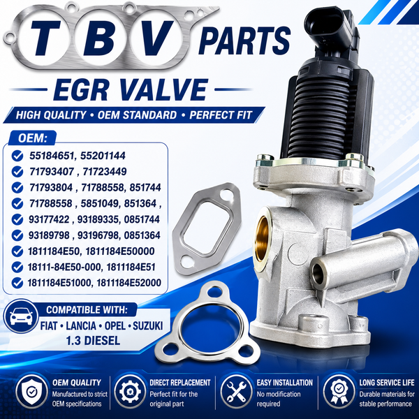 AGR-VENTIL Fiat 1.3 Jtd/D 55184651 55201144 71793407 71723449 71793804 71788558-image