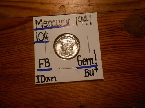 1941 Mercury Dime Gem BU+ BEAUTY!!!! PQ!!!! Full Bands!!!! LOOOOOOOK!!!!!
