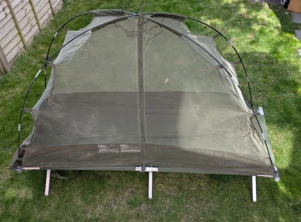 British Army Cot Mounted Mosquito Net Tent Camp Bed Insect Mesh - Image 3 of 3