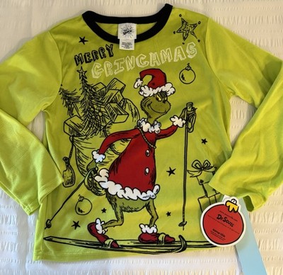 Girls 8 Grinch PJ set-Christmas tops, Hoodie, socks, crafts Holiday Bundle 10+pc