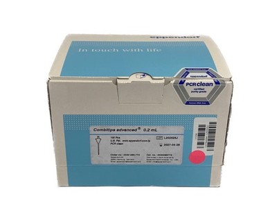 (100/Pk) EPPENDORF Combitips Advanced 0.2mL Plastic PCR Pipet Tips 0030089774
