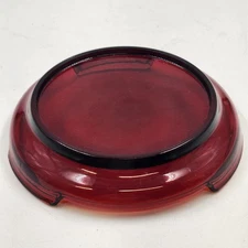Punch Bowl Stand Base Only 5.25" Royal Ruby Red Glass by Anchor Hocking Vintage