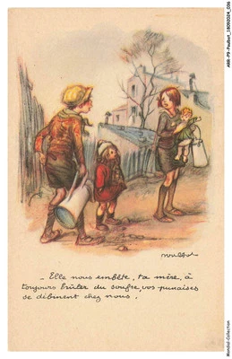ARRP9-0585-ILLUSTRATEUR - POULBOT - Elle nous embete - ta mere - a toujours b - Photo 1/2