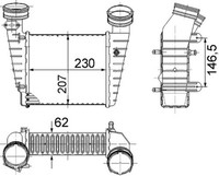 LadeluftküHler Mahle CI 346 000S FüR Skoda Passat VW 3B6 3B3 Superb 3U4 B5 20V 1