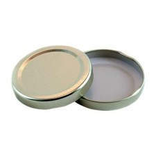 58-2020 Gold Metal Lug Lid — Fits 6 oz Hexagon Jars