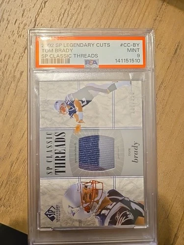 2002 SP Legendary Cuts - Sp Classic Threads Tom Brady #CC-BY /350 Psa 9