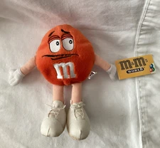 Orange M&M  Plush Stuffed Toy 7 “ Mars Candy M&M World NWT
