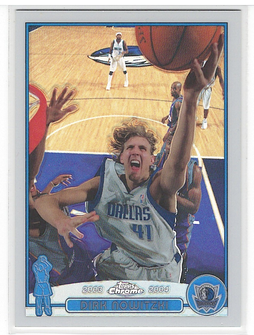 2004 Topps Chrome Dirk Nowitzki Refractor Card