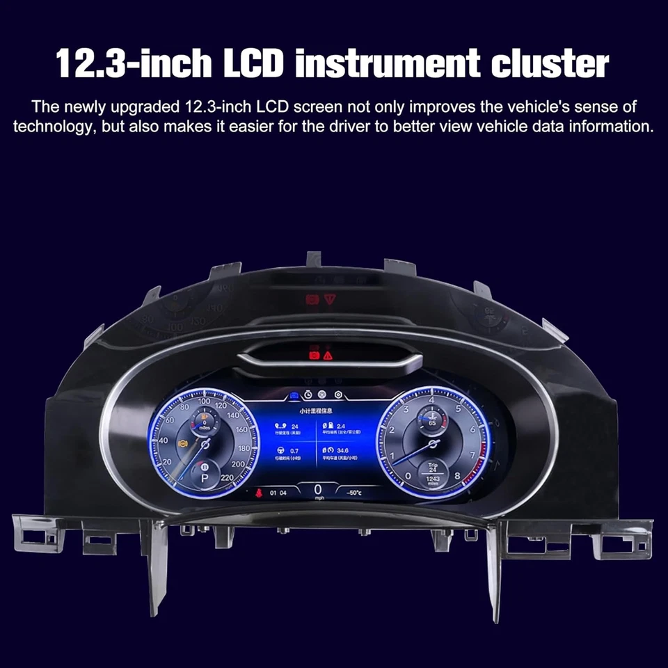 For Volkswagen Touareg 2003-2010 Car LCD Digital Cluster Speedometer Dashboard — 第 3/4 张图片