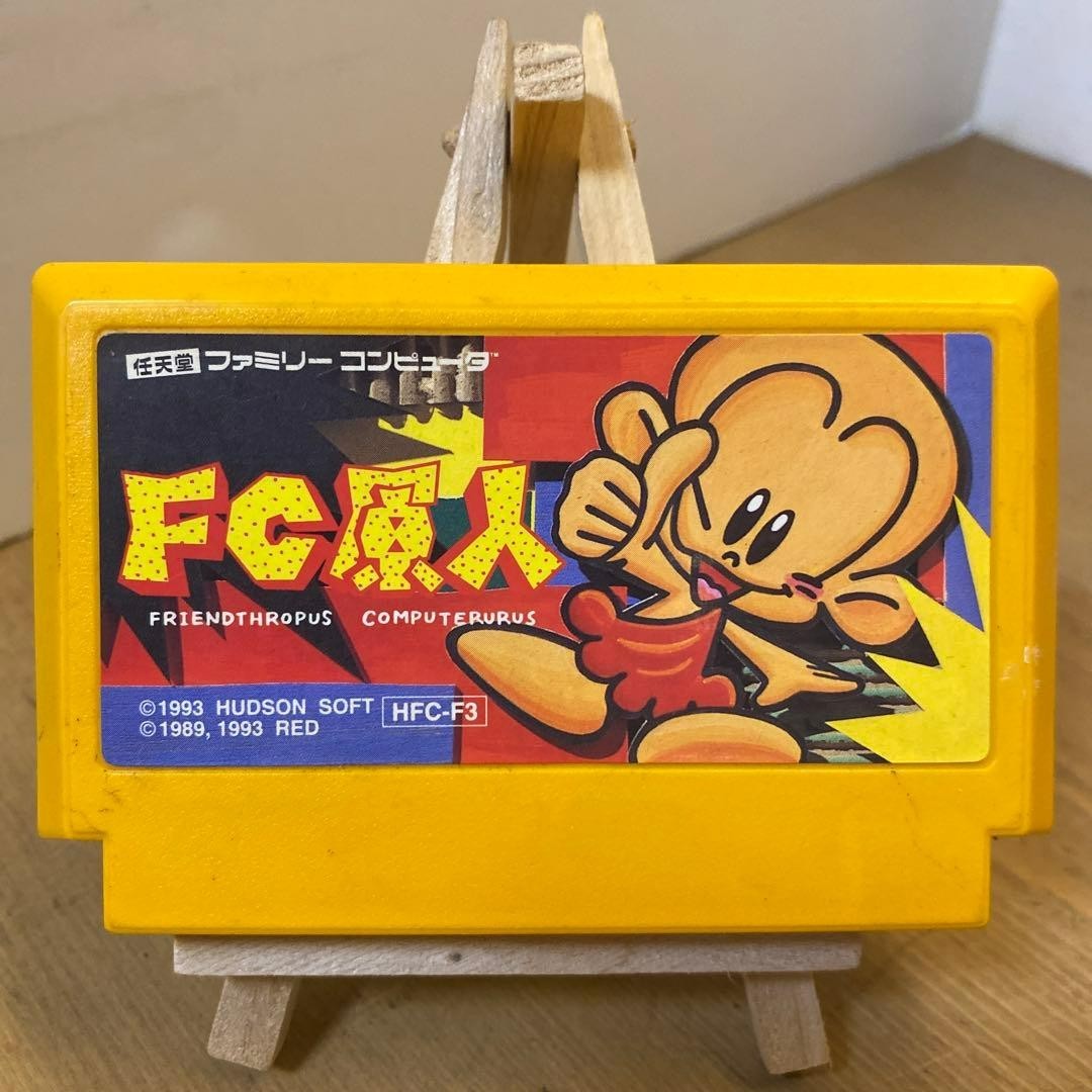 Hudson FC Genjin Bonks Adventure Famicom NES Japan Import Action