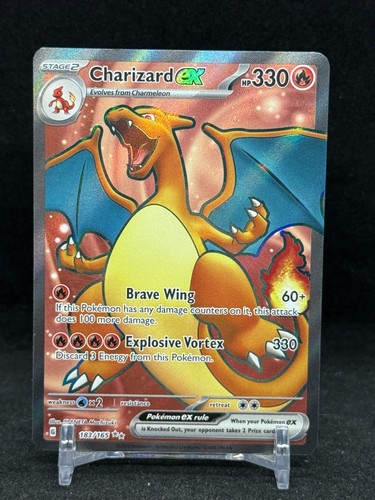 Pokemon Scarlet and Violet 151 Charizard EX 183/165 Ultra Rare -Read ...