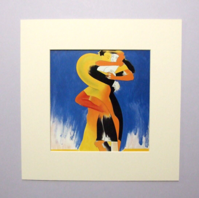 ALLEN JONES mounted vintage repro print 12 x 12