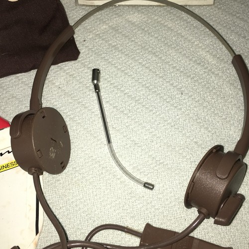 Plantronics Supra 2 Binaural Dictation Headset 10 ft. Cord 17529-00 MANUAL+BAG - Zdjęcie 3 z 11