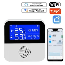 newSmart Thermometer Temperature WIFI Humidity Loggers Brightness Detector Probe