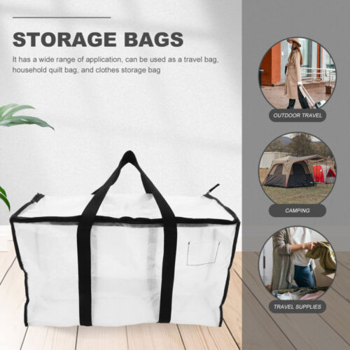 Storage Bags Heavy Duty Luggage Comforter With Zipper Shopping Work - Picture 3 of 12