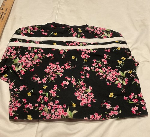 MONNALISA Joggers Long Sleeve Set Black Pink Floral Soft Sweet Girls 3 - 4 - Picture 8 of 14