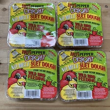 C&S Hot Pepper Delight No Melt Suet Dough 11.75 oz Each.   (Pack of 4)