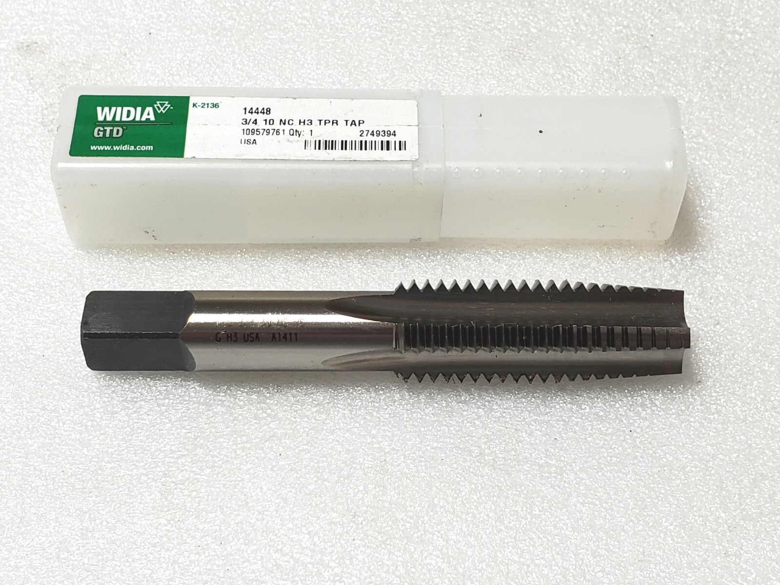 Widia/GTD 3/4-10 UNC HSS Tap 3/4-10 UNC H3 ANSI 4FL TAPER HAND HSS OX Widia/GTD 3/4-10 UNC HSS Tap 3/4-10 UNC H3 ANSI 4FL TAPER HAND HSS OX