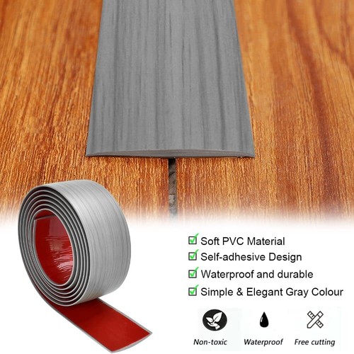 Floor Transition Strip Cover Strips Self Adhesive 5cm, 10Ft, Gray - 第 6/7 張圖片