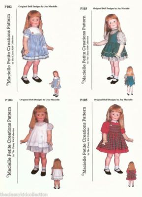 For Patti Playpal Four Dress Patterns Set C