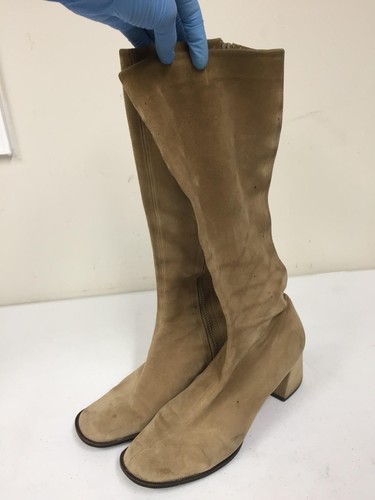 Bally 216576 tamaño 8 n la rodilla Botas altas puntera cuadrada con cierre  de cremallera ante marrón | eBay