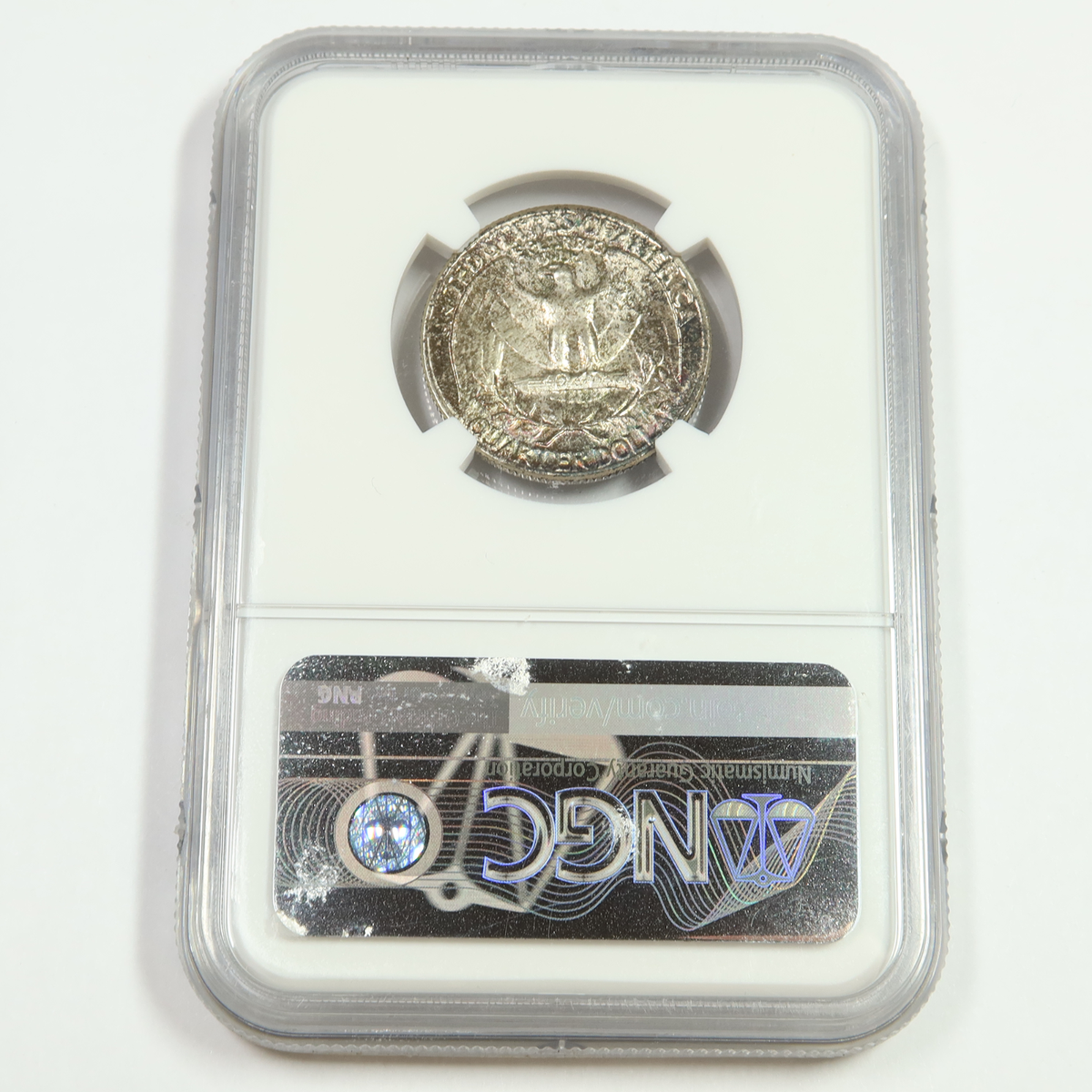 1952 P NGC MS66 - TONED SILVER Washington Quarter 25c US Coin