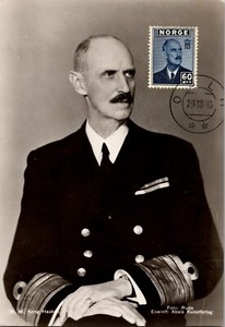 1938 Oslo Norway King Haakon VII Portrait Maxi RPPC Picture Postcard  Cover