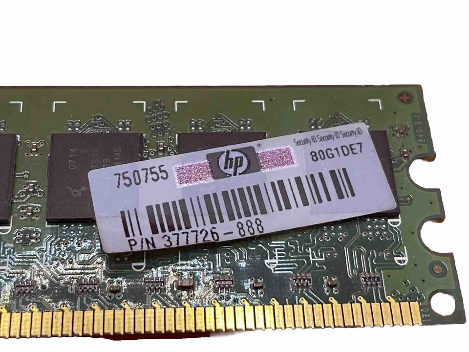 Mémoire RAM 1 Go PC2-5300 DDR2 non-ECC 240 broches 1,8 V 667 MHz certifiée HP - Photo 3/4