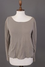 SARAH PACINI Gray Knit Relaxed Sweater One Si...