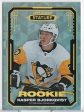 2021-22 Stature Kasper Bjorkqvist RC #110 Penguins Base Design Variation SN# /65