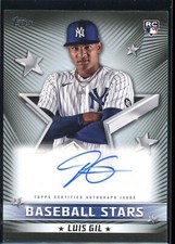 2022 Topps Baseball Stars Autographs Black #BSALG Luis Gil 011/199 ROY  Yankees
