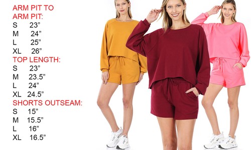 Cotton French Terry Top and Shorts Set 