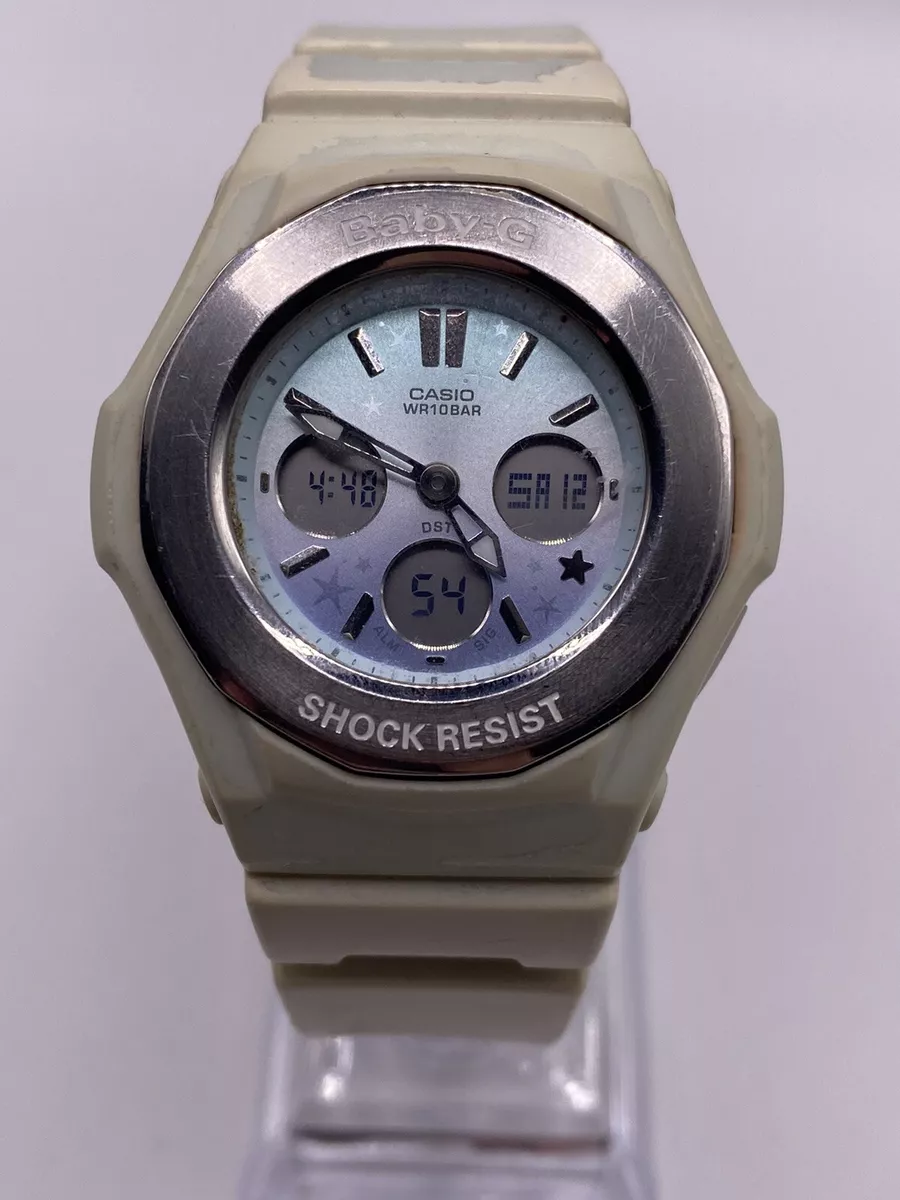 Casio baby G 5001 BGA 100st white and turquise rubber watch Ladies