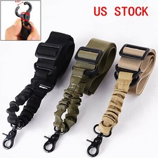 Tactical Rifle Sling Nylon Bungee Rifle Gun Strap with 1 Single Point Snap Hook